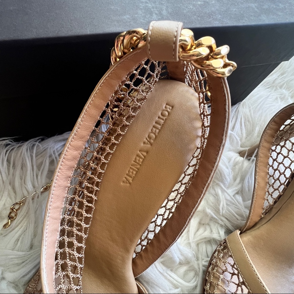 Bottega Veneta Tan Nude Mesh d’Orsay Stiletto Pumps - As Seen on Hailey Beiber - Picture 12 of 15